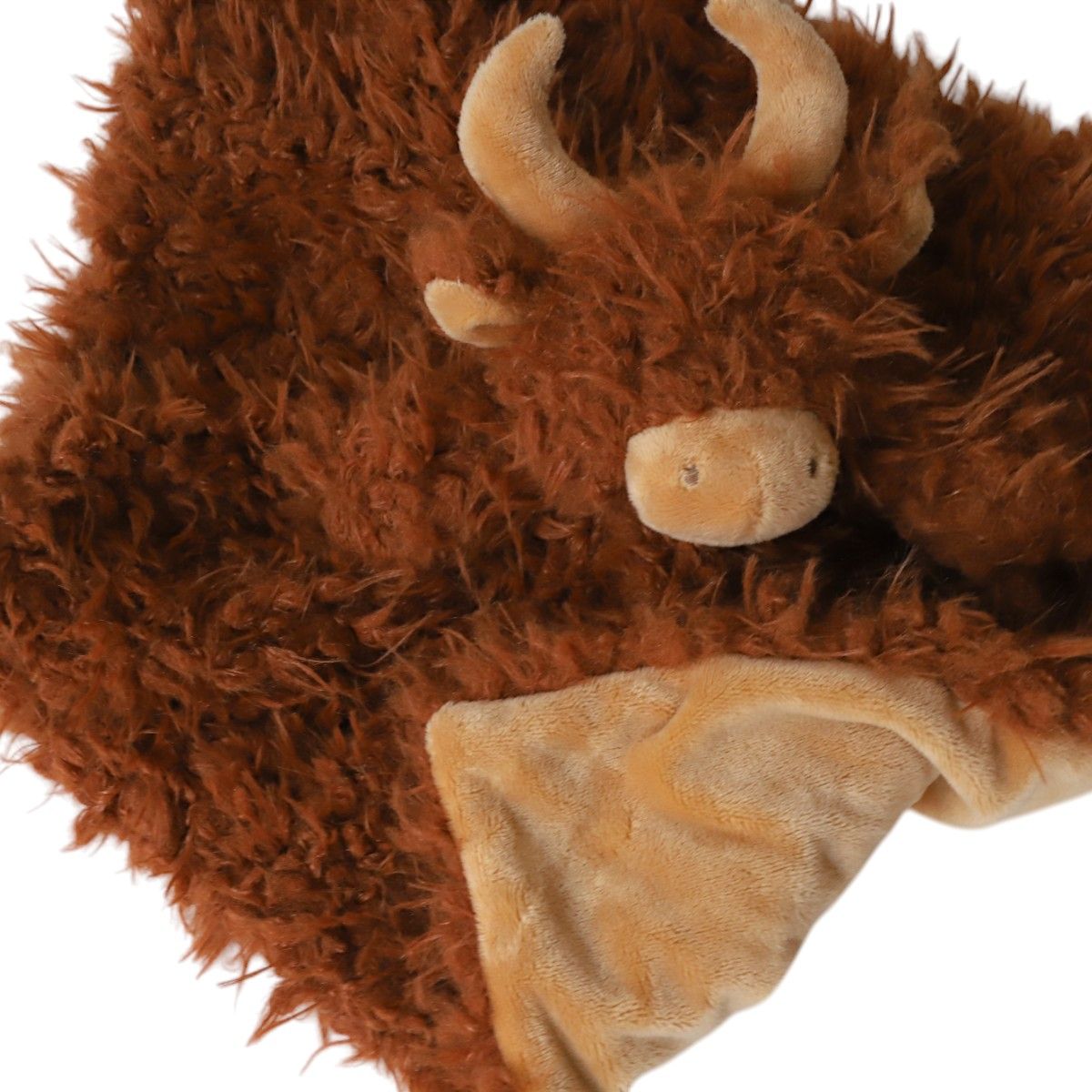 Doudou plat vache - Bébé Highland Frisette