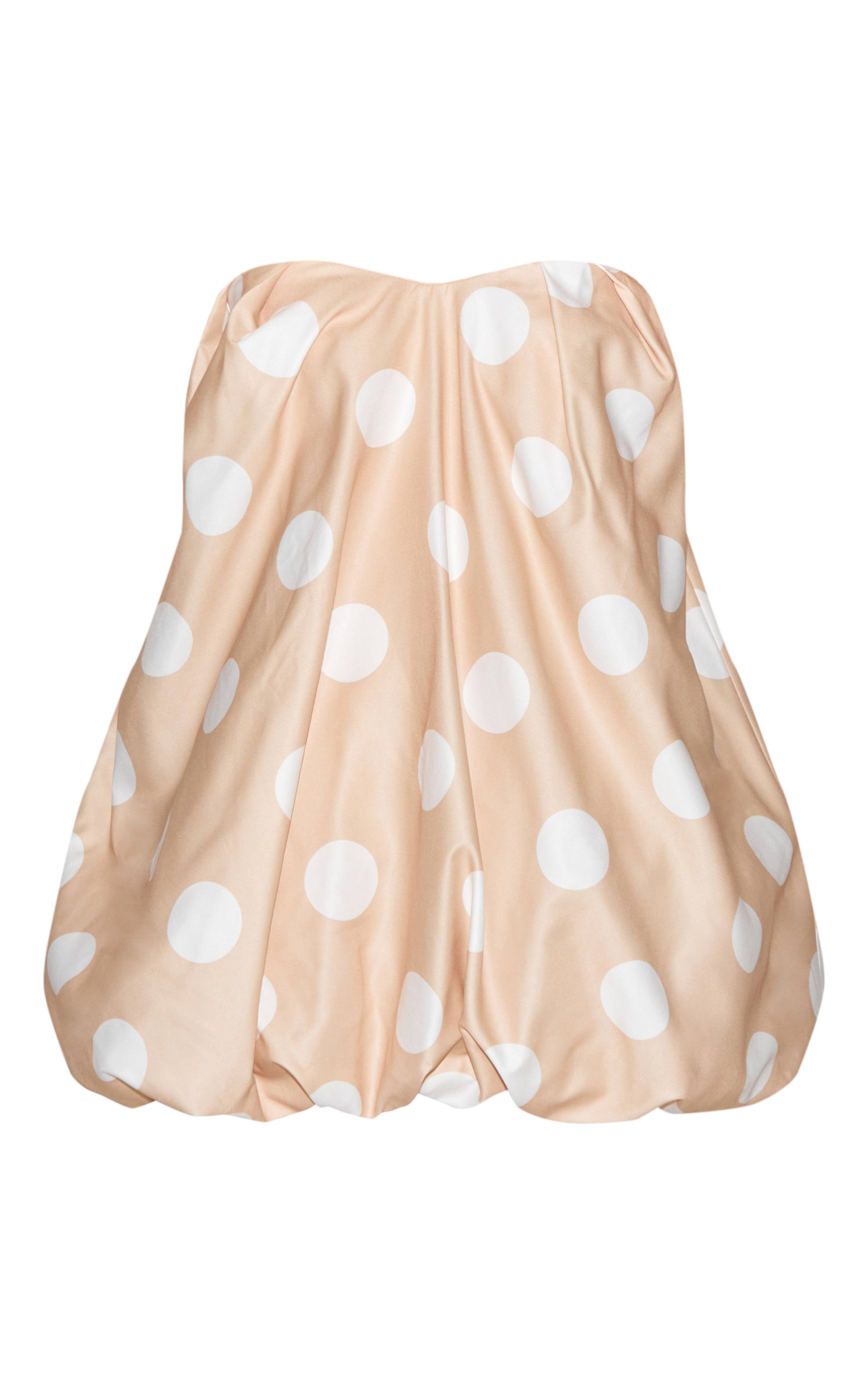 Gris Pierre Robe Boule Bandeau À Pois