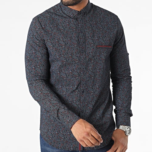 Chemise Manches Longues Bleu Marine