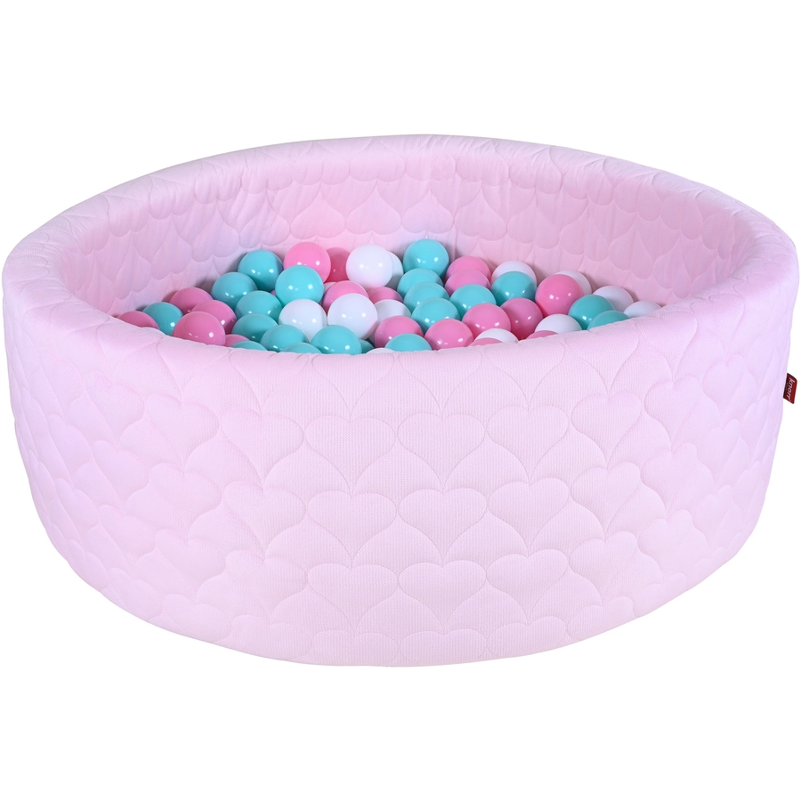 knorr toys® Bällebad soft - Cosy heart rose - 300 balls rosecremelightblue rosa