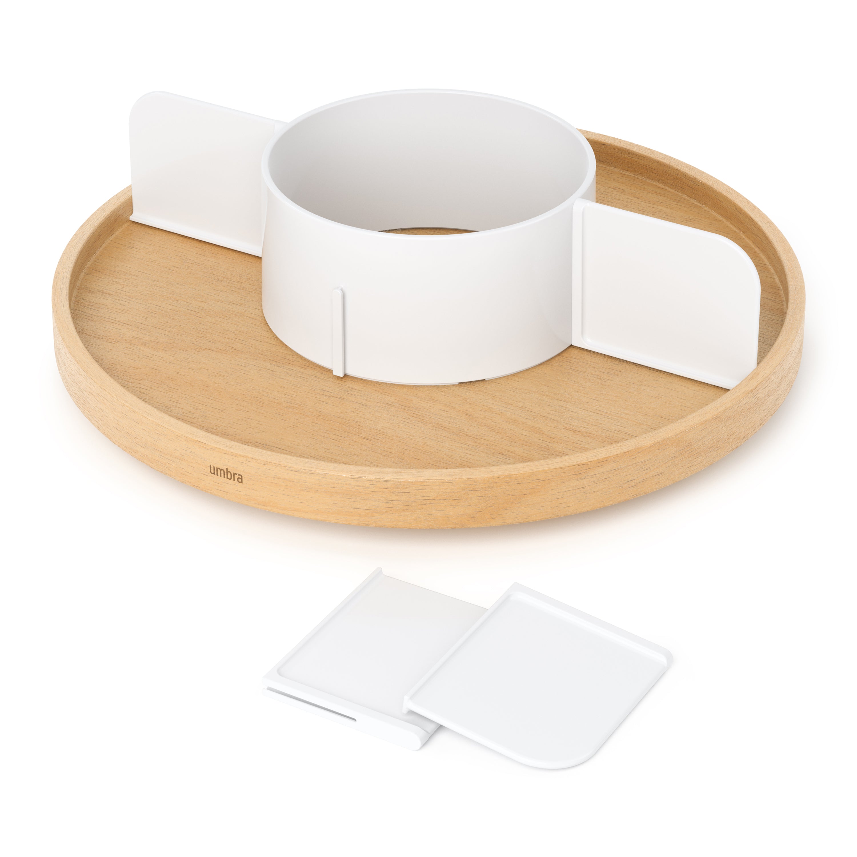 Umbra Lazy Susan Draaibare Organizer - Wit/Naturel