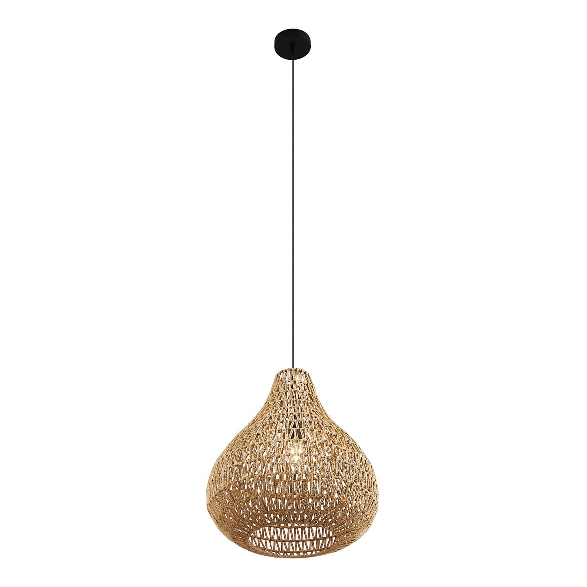 Scandinavische hanglamp bruin 45cm - Lina Natural