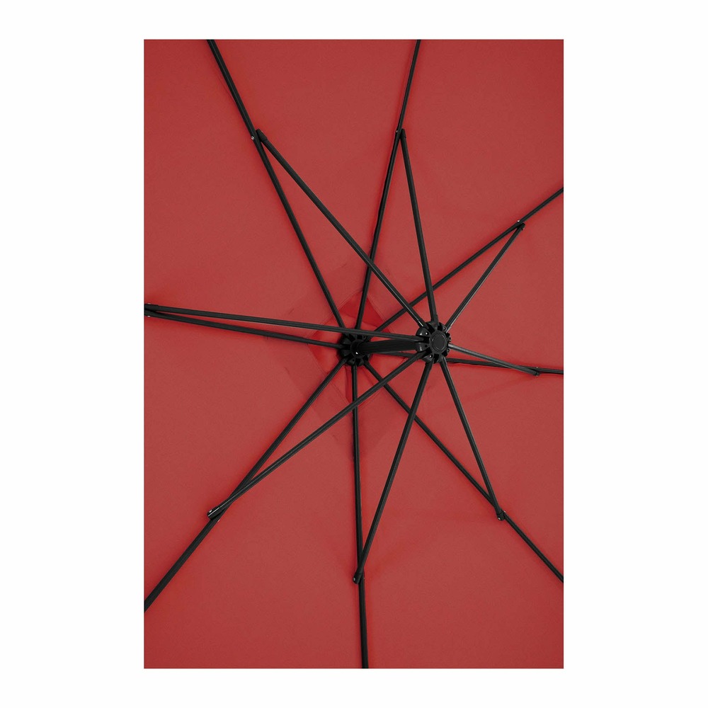 Parasol déporté rectangulaire 250 x 250 cm inclinable bordeaux