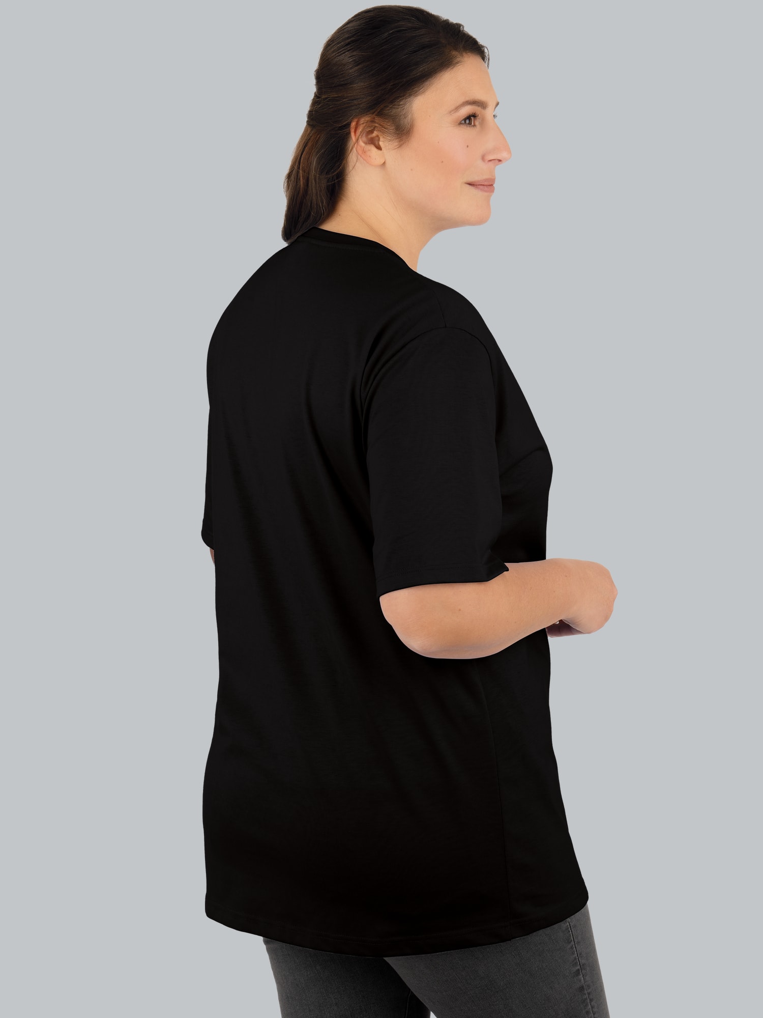 T-Shirt DELUXE Baumwolle Schwarz
