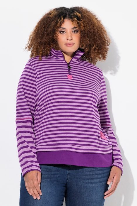 Shirt, Ringelmix, Classic, Troyerkragen, Langarm