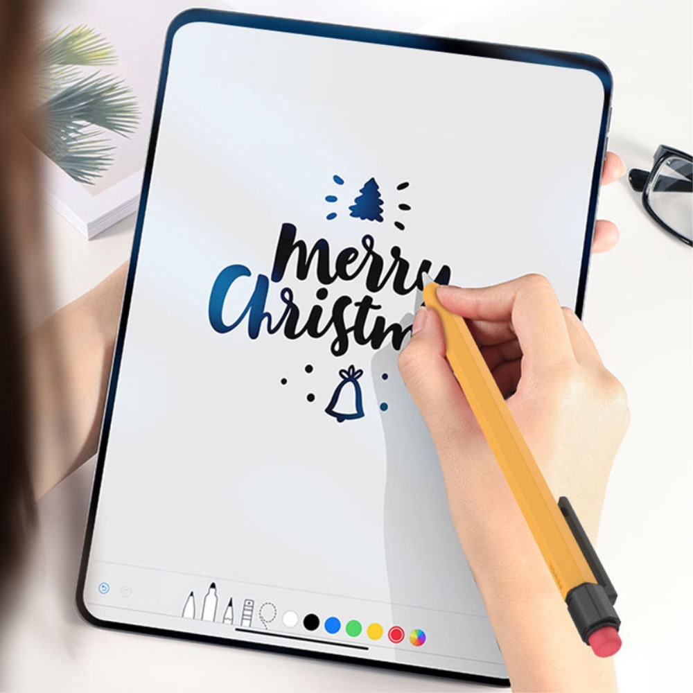 Apple Pencil (1. Generation) Silikon Schutzhülle Bleistift Design - Gelb
