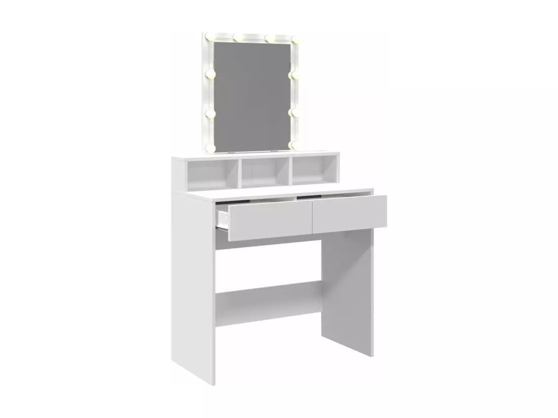 Coiffeuse avec LED blanc 80x41x144,5 cm