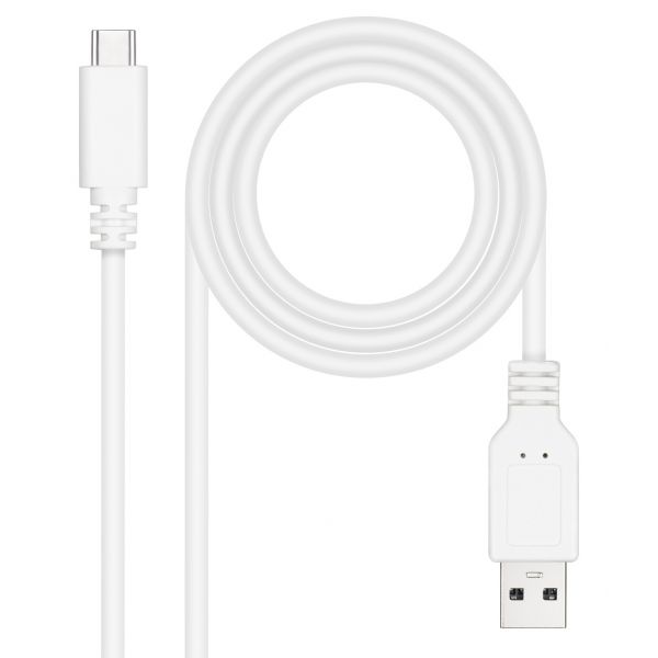 Nanocable Cabo USB 2.0 3A USB-C/M > USB-A/M 1.5 M Branco