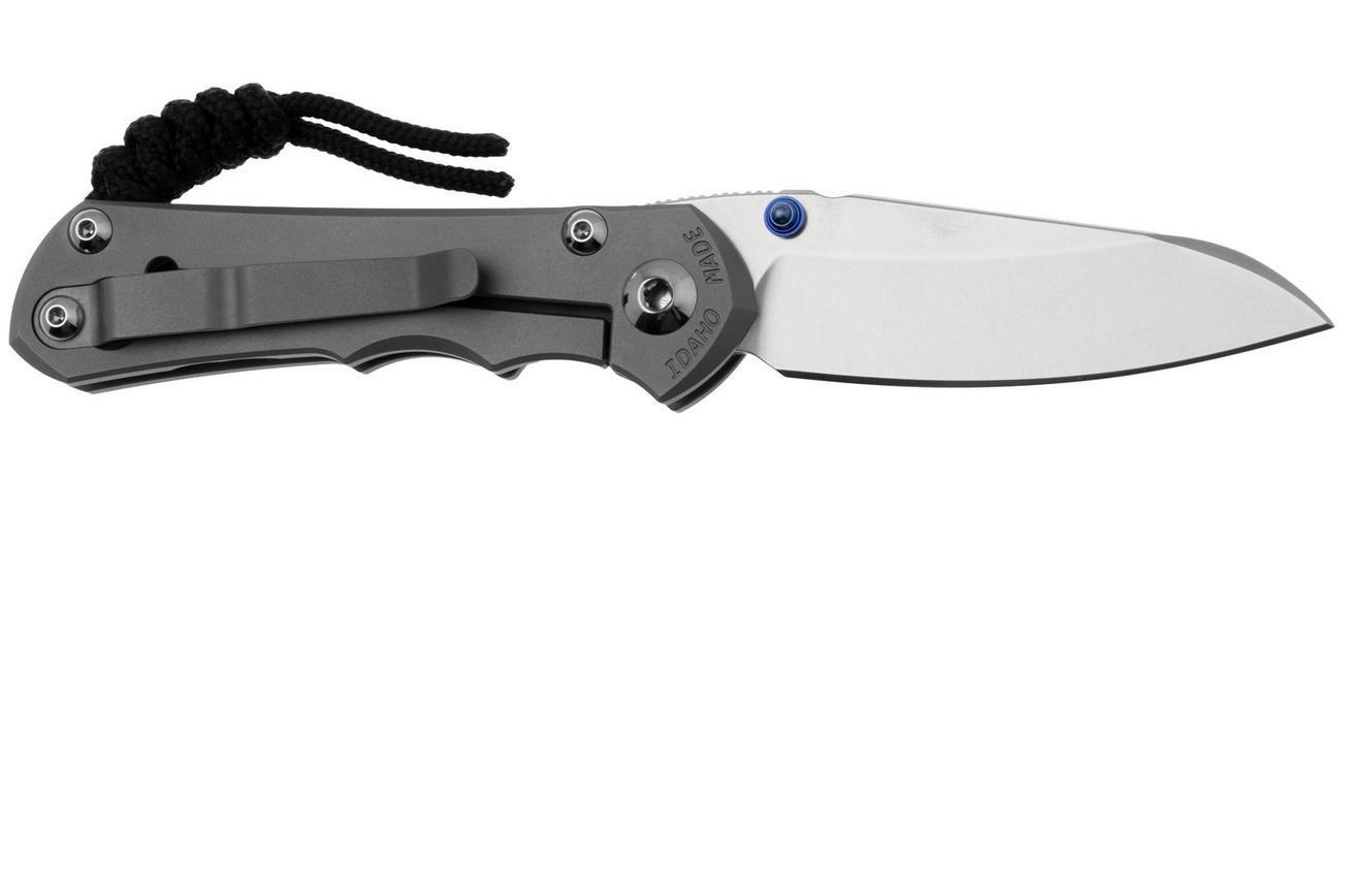 Chris Reeve Small Inkosi SIN-1122 MagnaCut Glass Blasted Insingo, Plain Titanium, zakmes