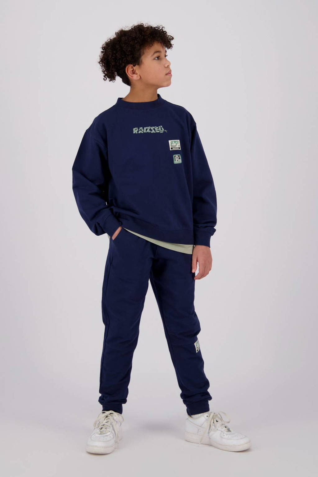 Raizzed tapered fit joggingbroek Tezu met logo donkerblauw