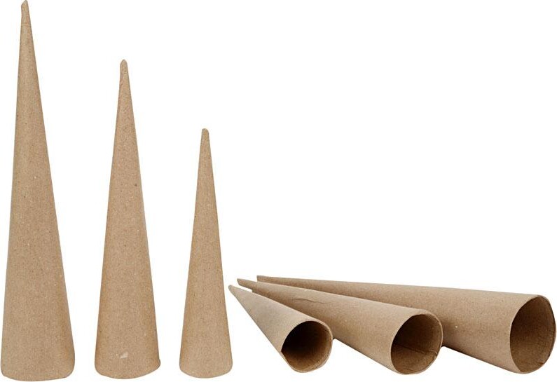 Høje Kegler - H 20-25-30 CM - Ø 4-5-6 CM - 3 Stk
