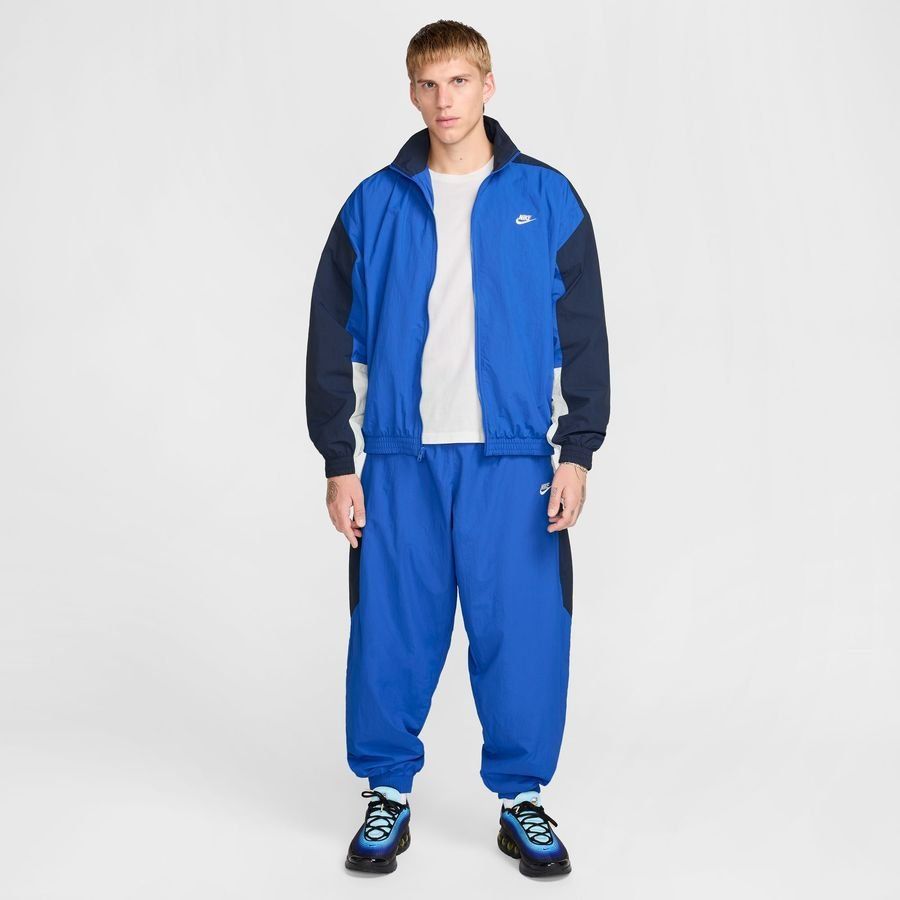 Nike Bas de Survêtement Club Woven Oversized - Bleu/Blanc/Bleu Foncé/Blanc