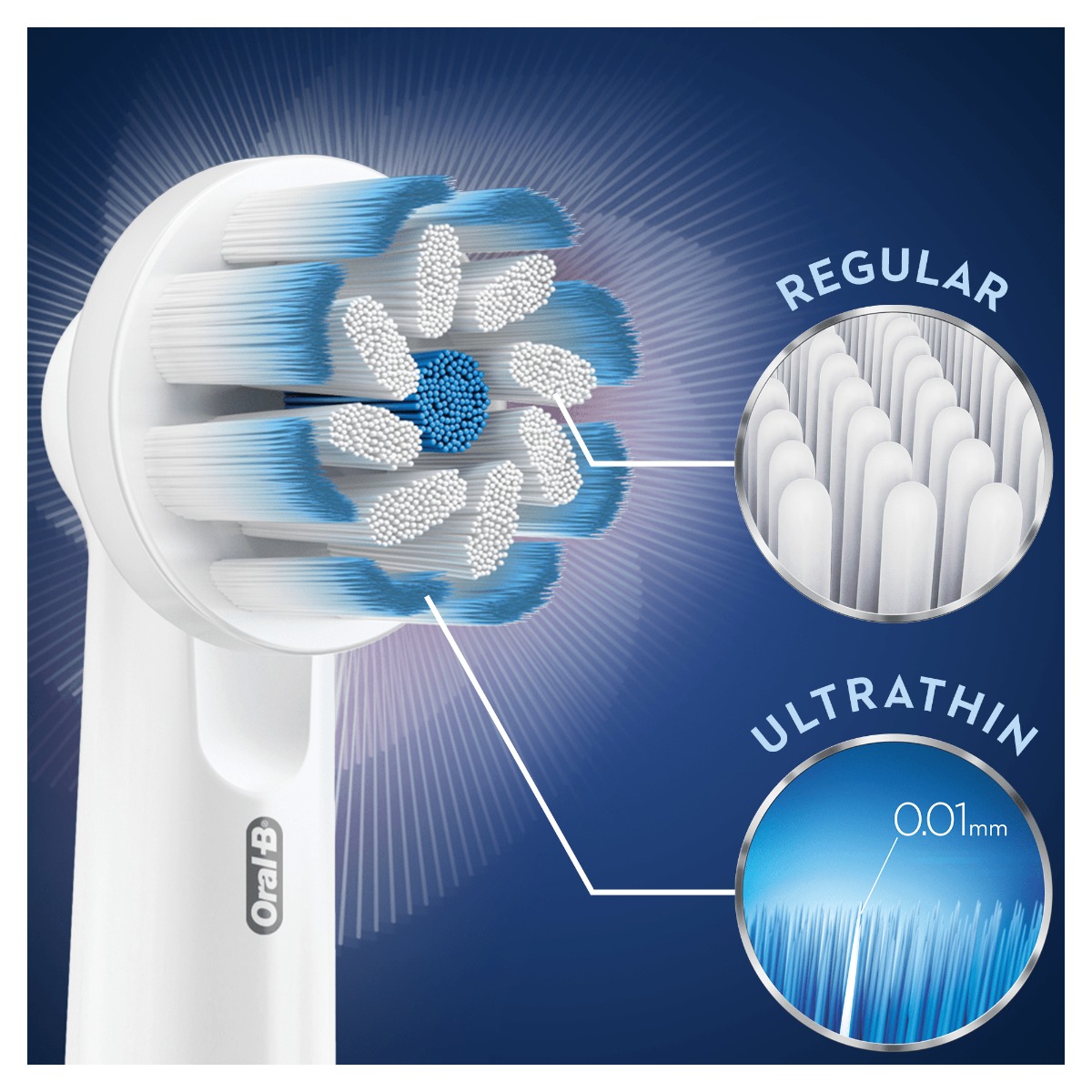 Oral-B Sensitive Clean Opzetborstel, Verpakking Van 4 Stuks