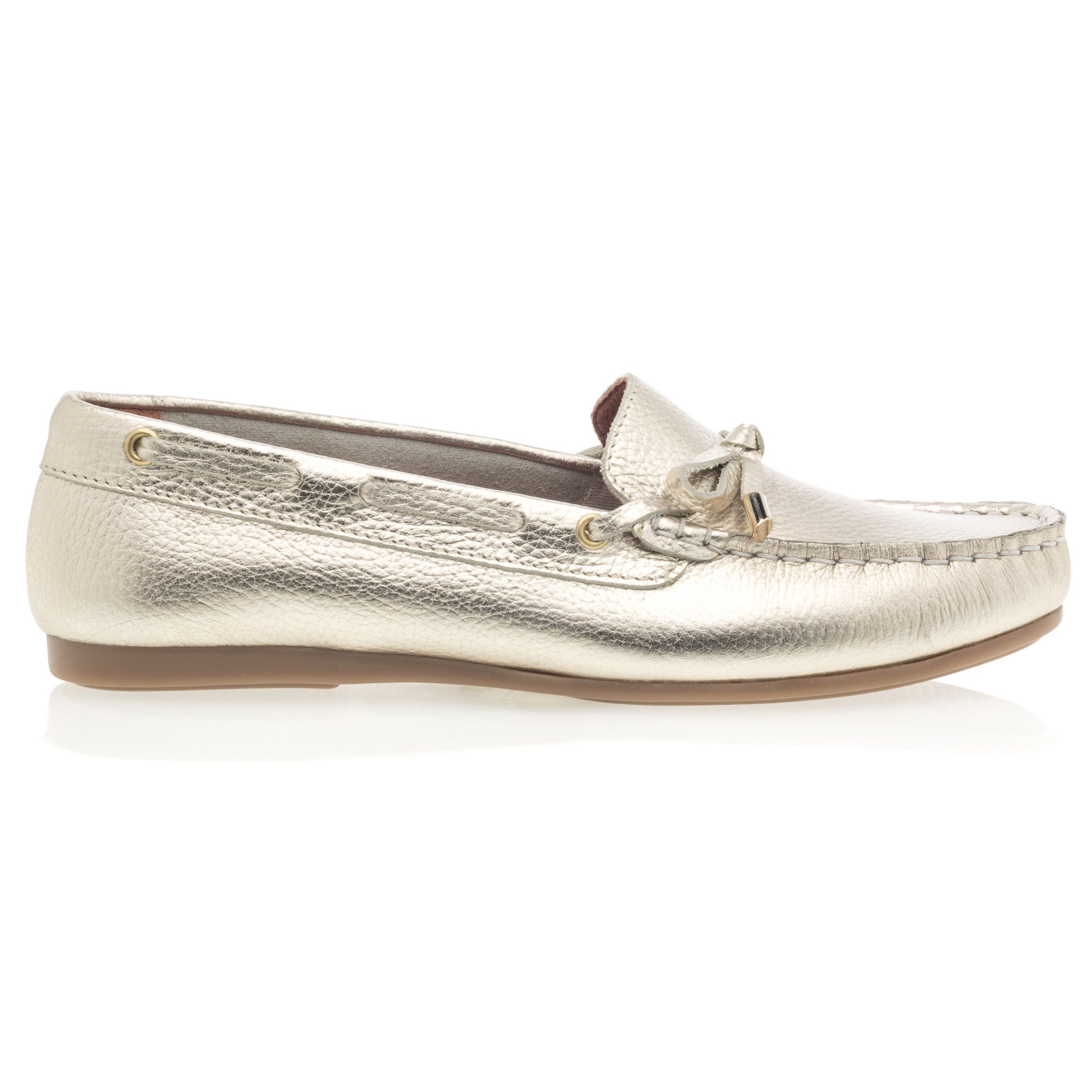Mocassins Femme en cuir or