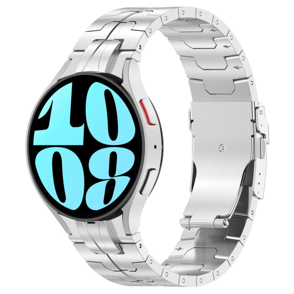 Samsung Galaxy Watch 4 Classic (42mm) Edelstahl Armband mit Butterfly-Verschluss (20mm) - Silber