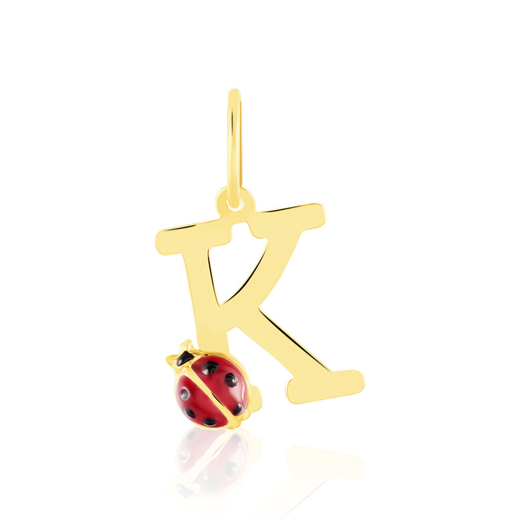 Pendentif Helidie Coccinelle Lettre Or Jaune
