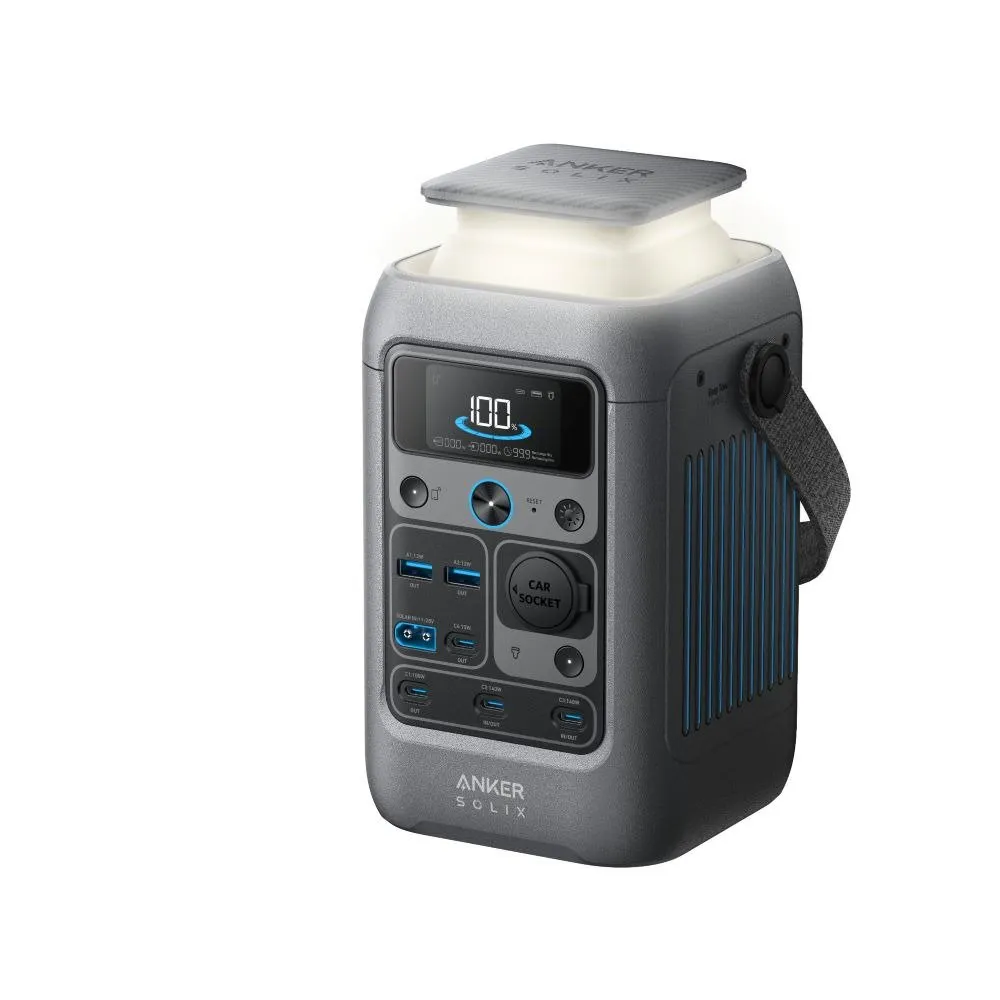 Anker SOLIX C300 power station, med 100 Watt foldbart solpanel