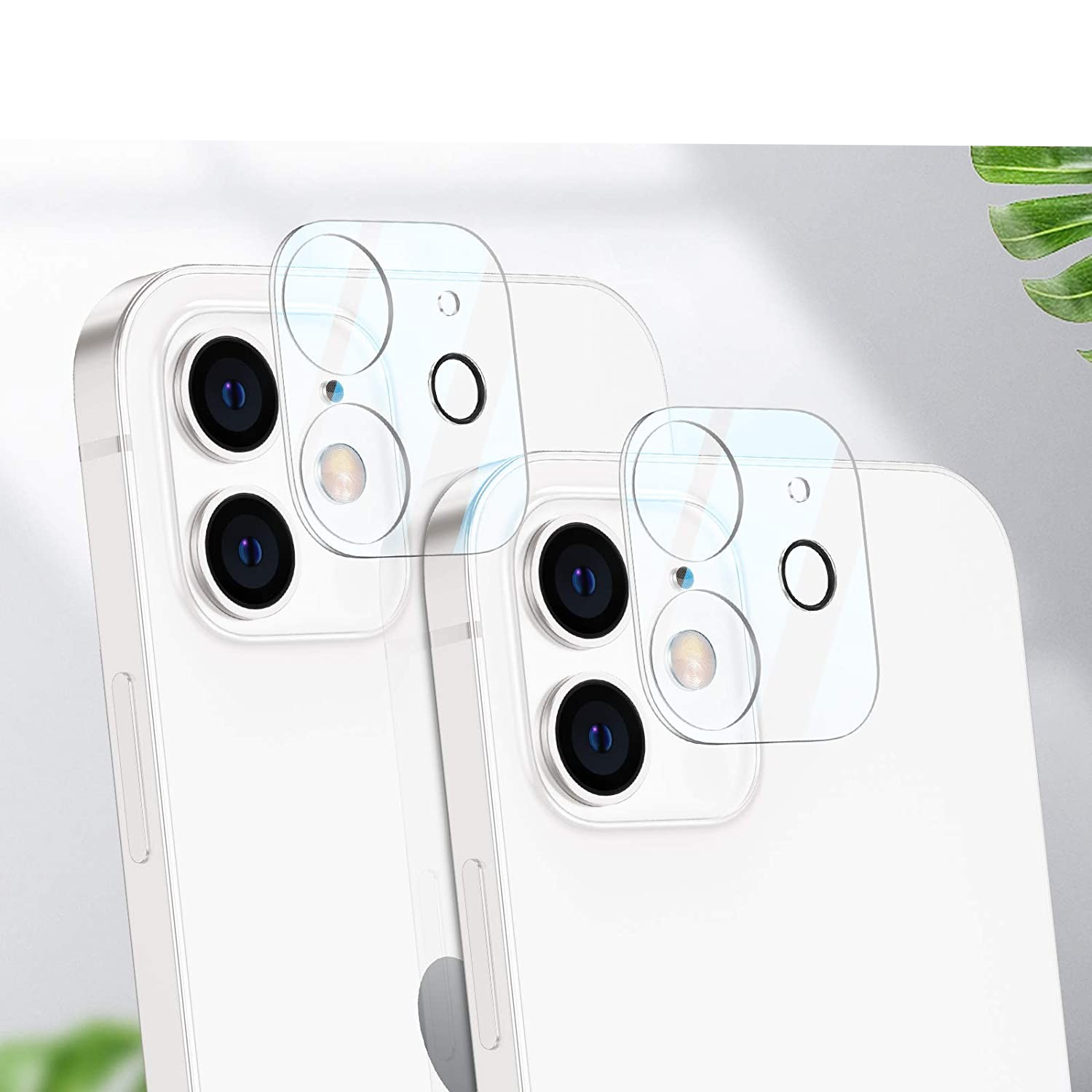 (2er Set) iPhone 13 / iPhone 13 Mini Kamera Objektiv Protector Panzer Glas Case Friendly - Transparent