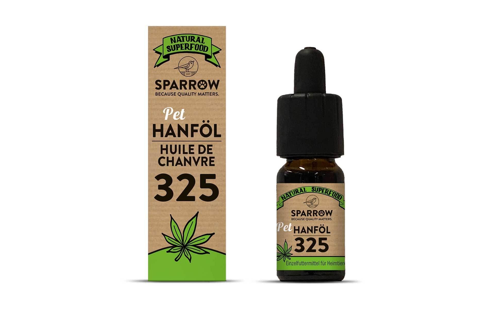 Hunde-Nahrungsergänzung Hanföl 325 mit CBD, 10 mlVollsprektrum Hanföl 325 mg