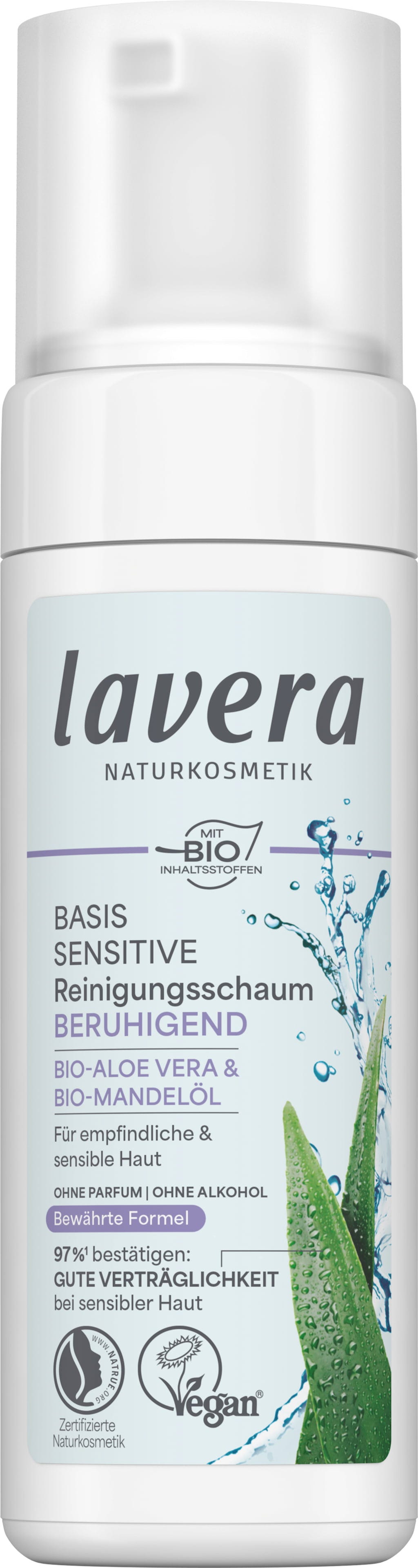 lavera  Basis Sensitiv Reinigungsschaum, 150 ml
