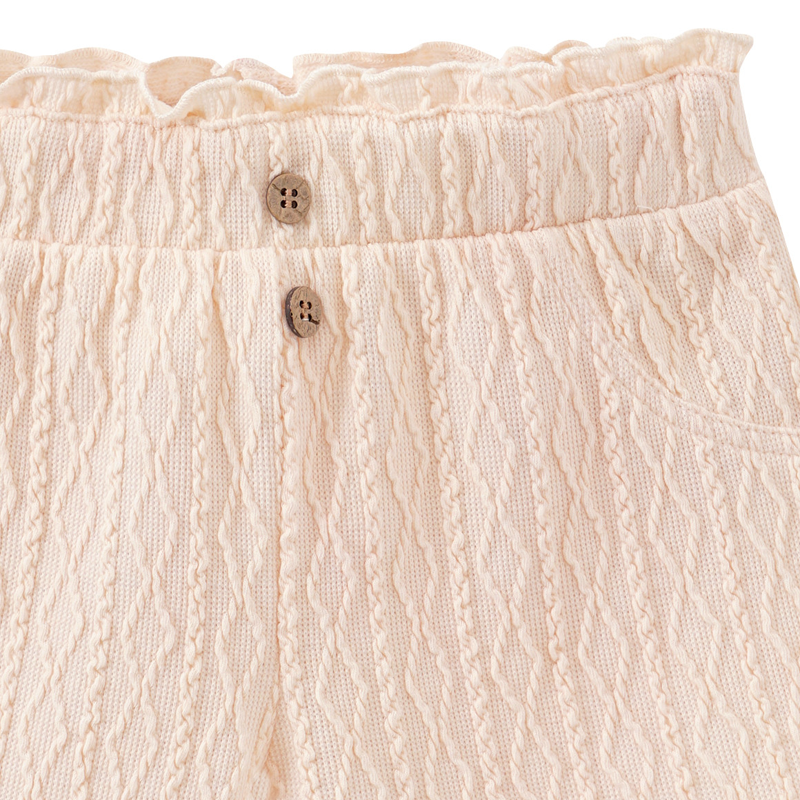 Topomini Baby Shorts mit Strukturmuster hellbeige