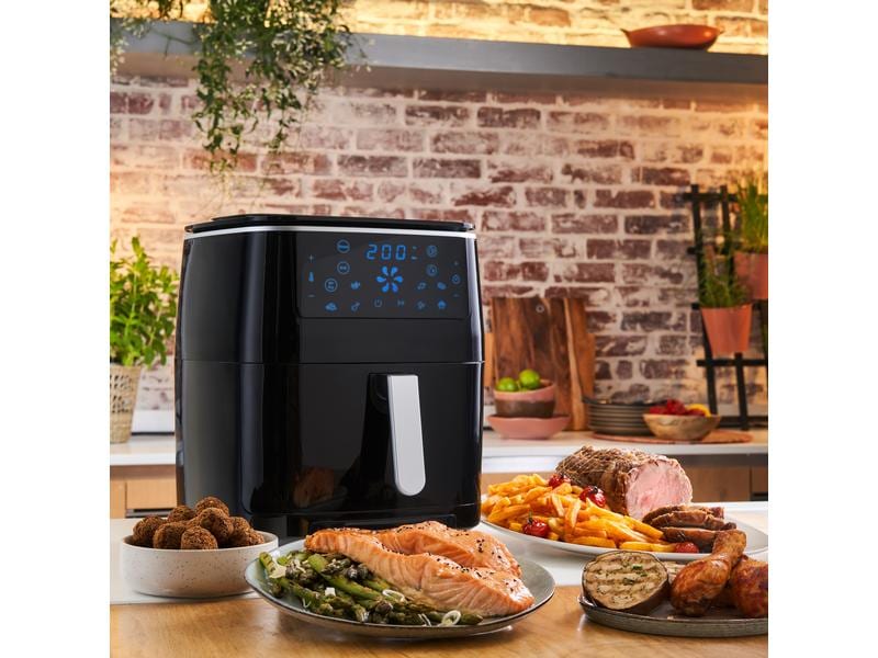 Tefal Heissluft-Fritteuse Easy Fry Grill & Steam 3 in 1, Sc Heissluftfritteuse mit Grill und Dampfgarer Funktion