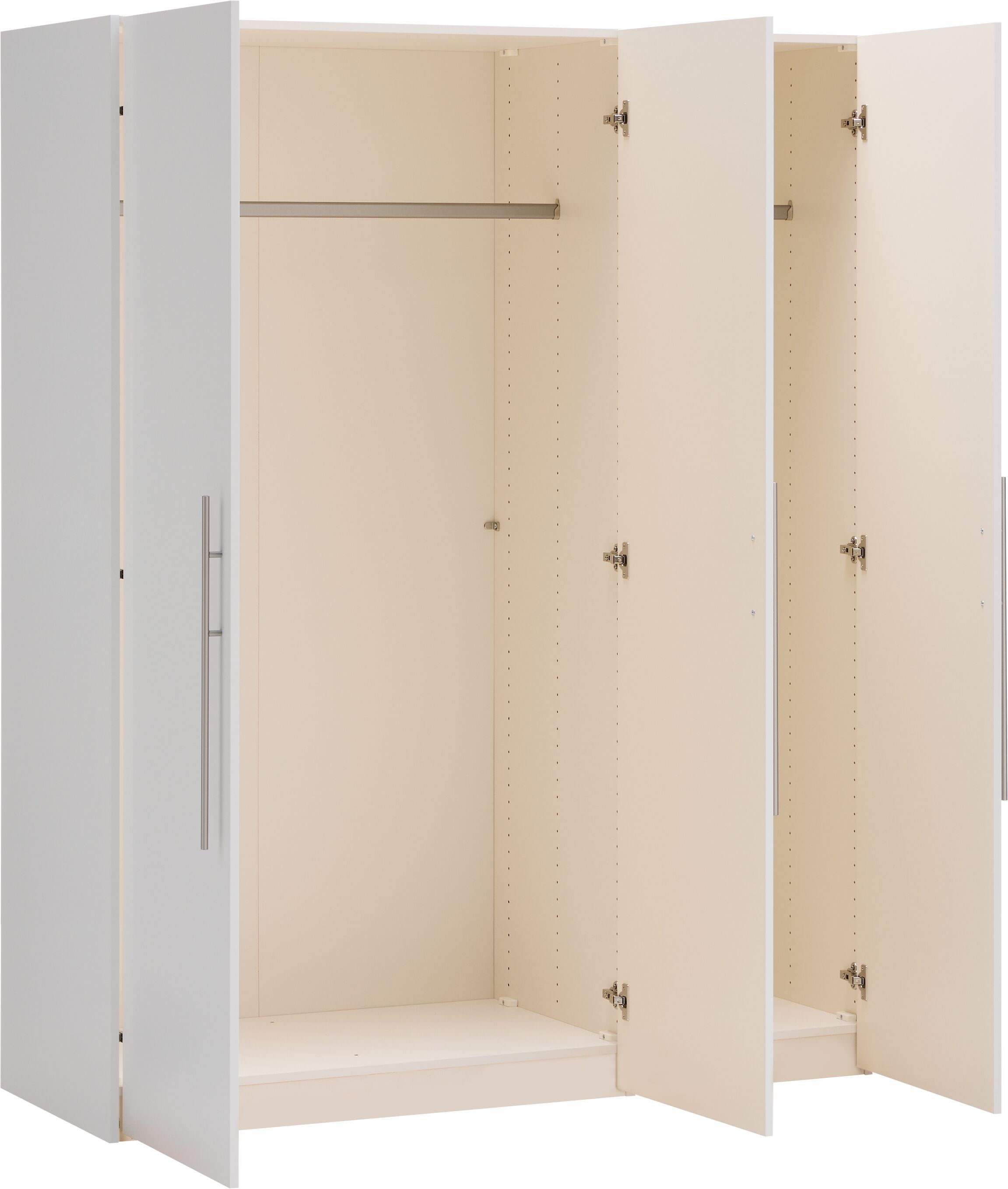 MODUL Drehtürenschrank - Weiss / B: 153.0 cm x T: 59.0 cm x H: 195.0 cm