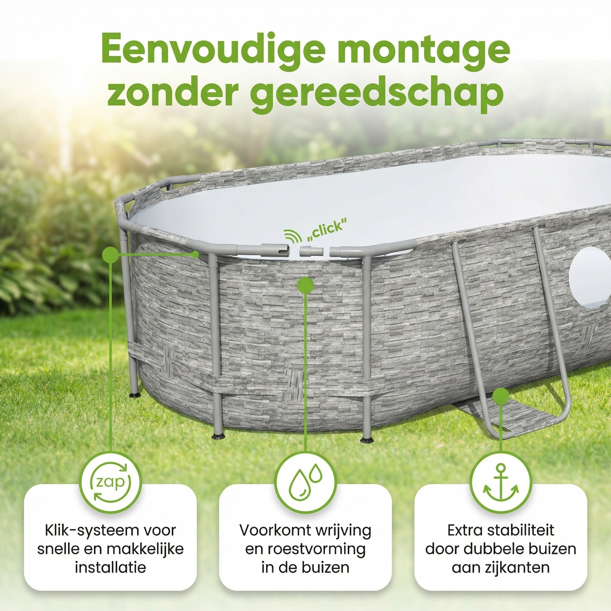 Bestway Swim Vista 427x250x100cm Zwembad – 5-delig
