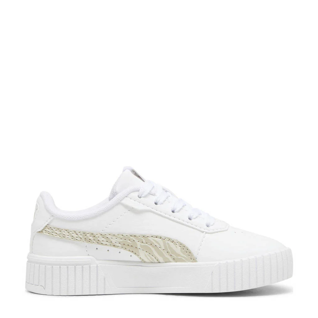 Puma Carina 2.0 Zebrasneakerswit/zand/goudkleurig