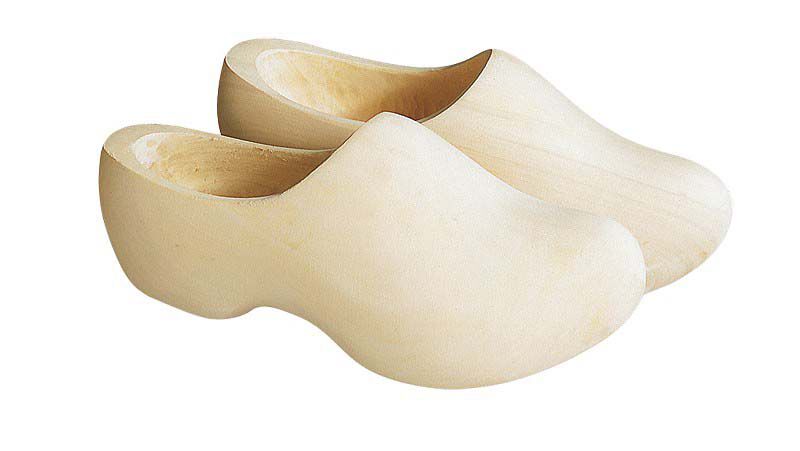 Gevavi Naturel geschuurd - Houten klompen - Wit - 24 cm/mt 37