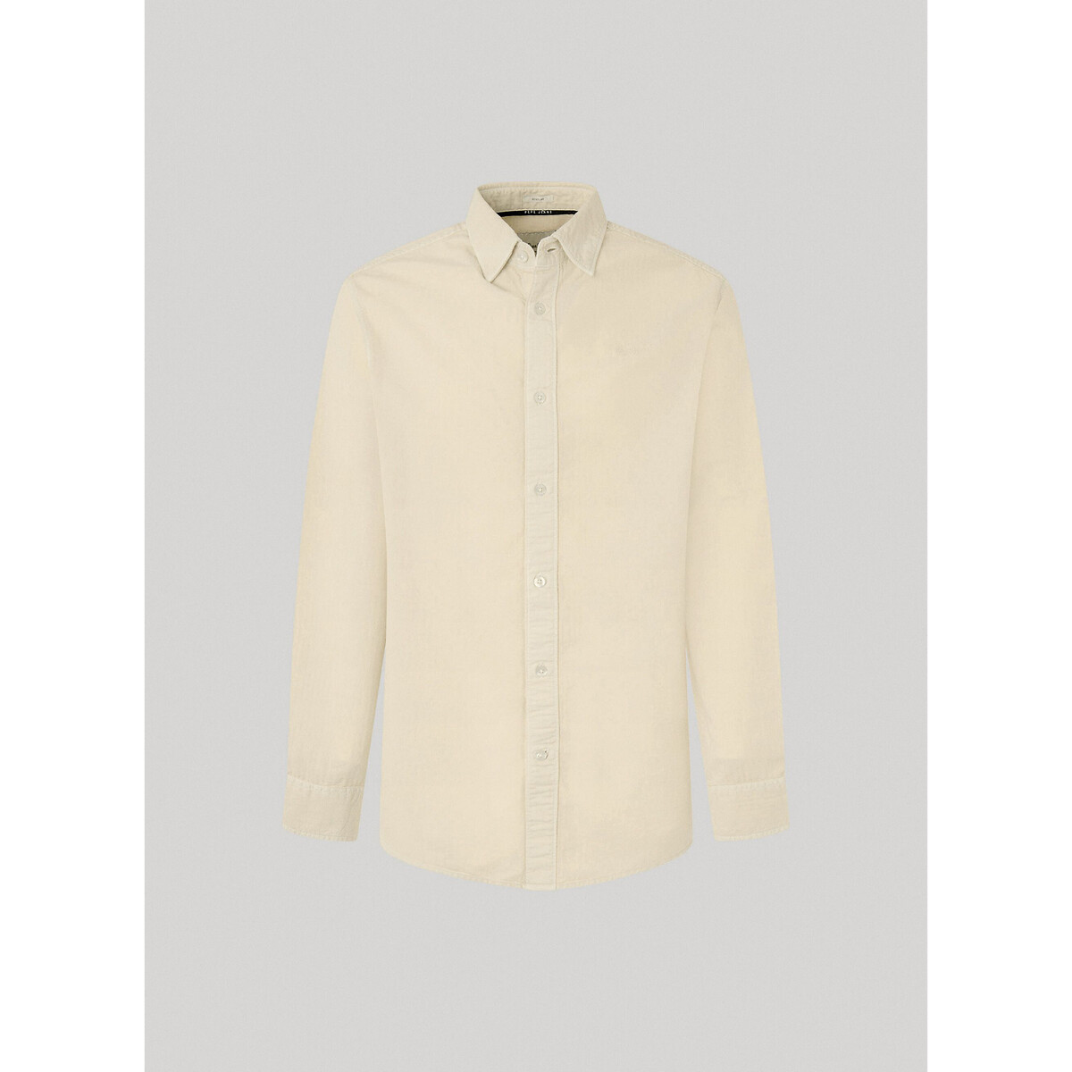 PEPE JEANS<br>Camisa reta lisa com colarinho abotoado