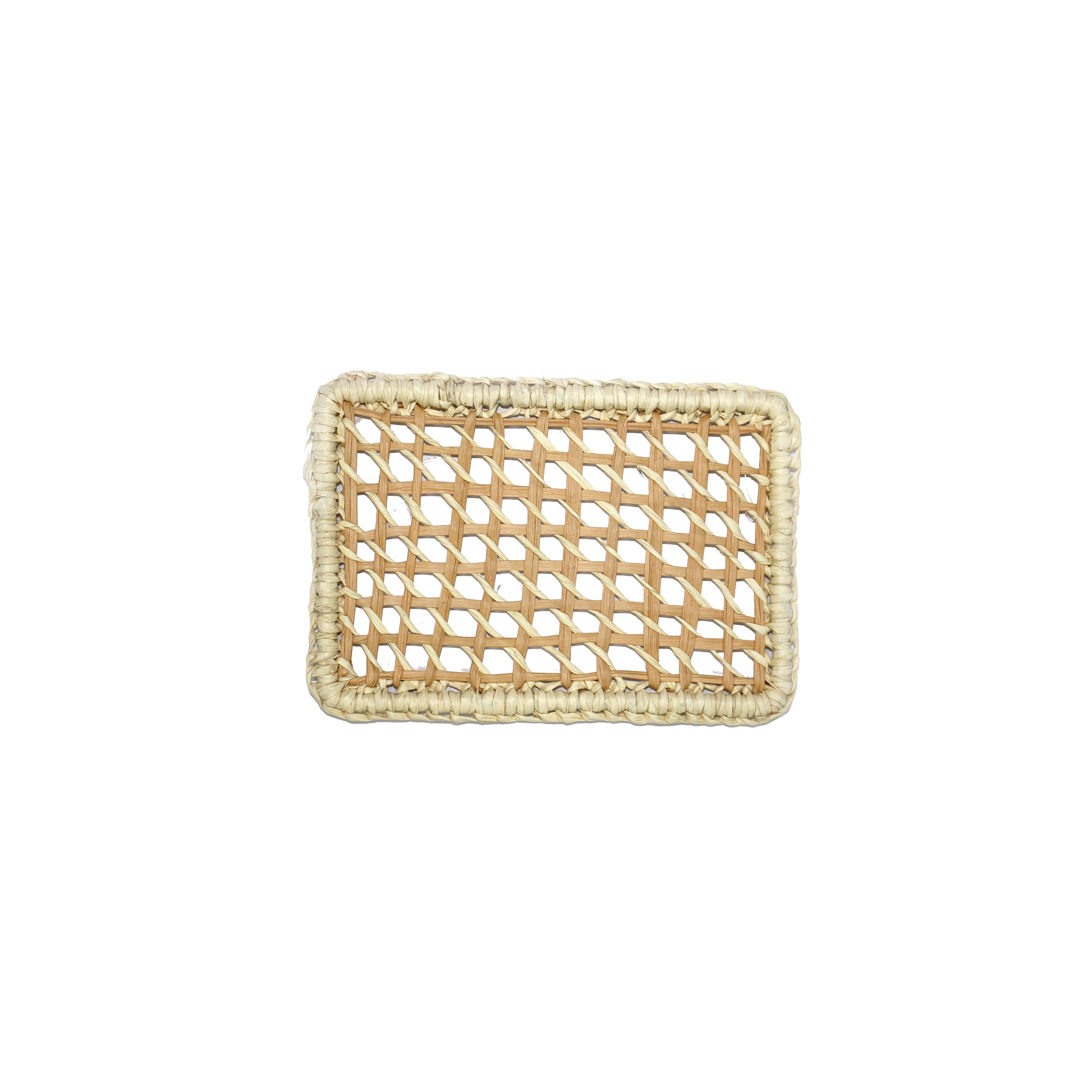 Set de table rectangulaire à tissage ajouré avec sous-verre (lot de 2 unités)