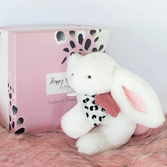 Pantin pompon   Happy Blush rose        de               Doudou et Compagnie