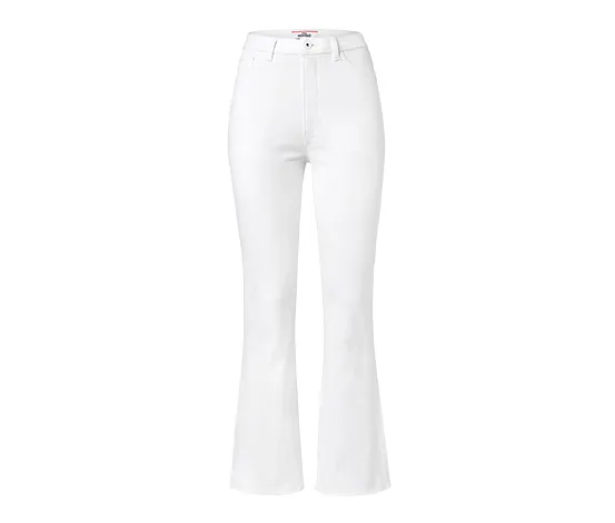 Ausgestellte Jeans, weiß