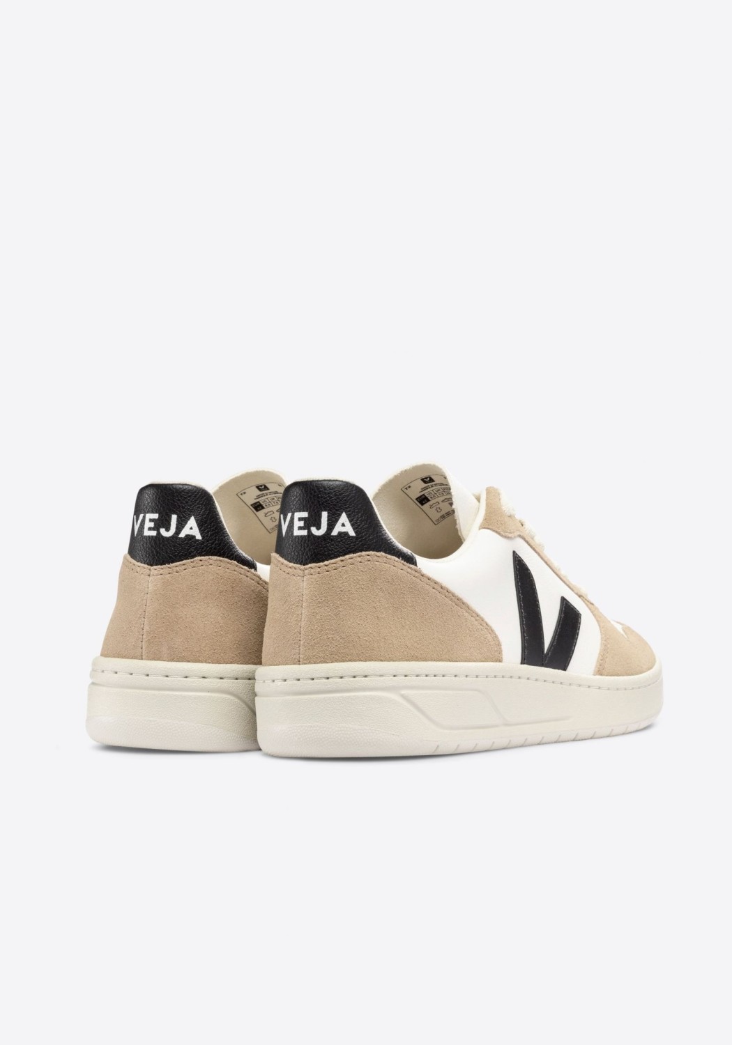 Veja Sneaker V-10 Leather Extra White Black Sahara