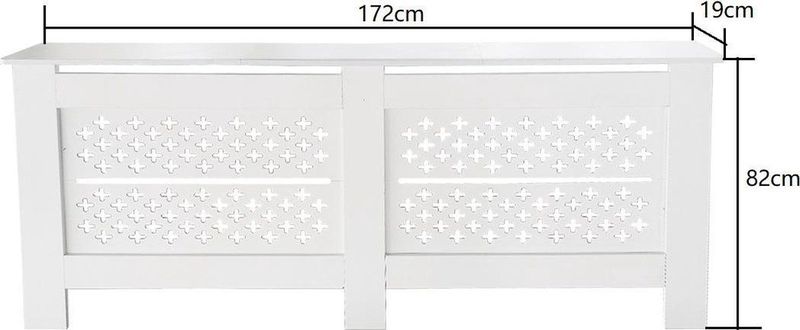 Radiatorombouw - verwarmingsombouw - radiatoromkasting - 172 cm x 82 cm - wit