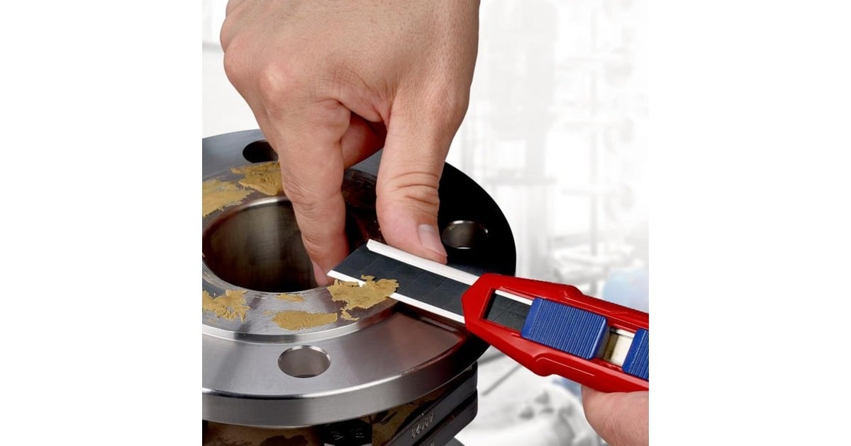 KNIPEXCutiX Universele mes stanleymes  (Rood/blauw, incl. 2 mesbladen)