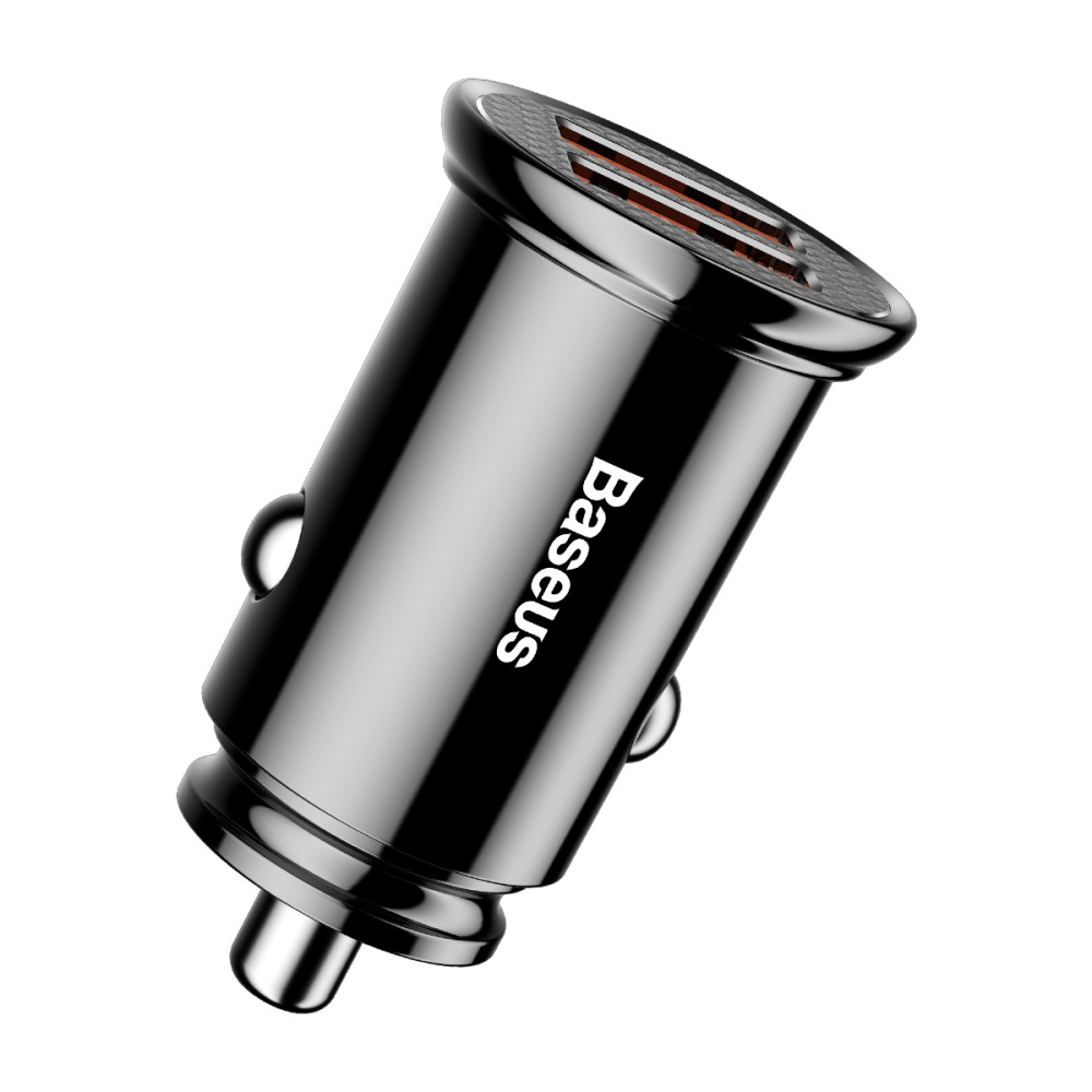 (5A) 2x USB A Auto KFZ Ladegerät Netzteil Quick Charge 3.0   LED Beleuchtung - Schwarz