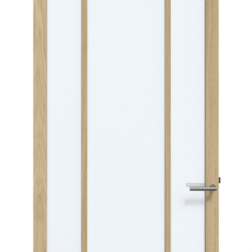 Arne & Bodil binnendeur ABE108 satijnglas - licht eiken houtlook afwerking