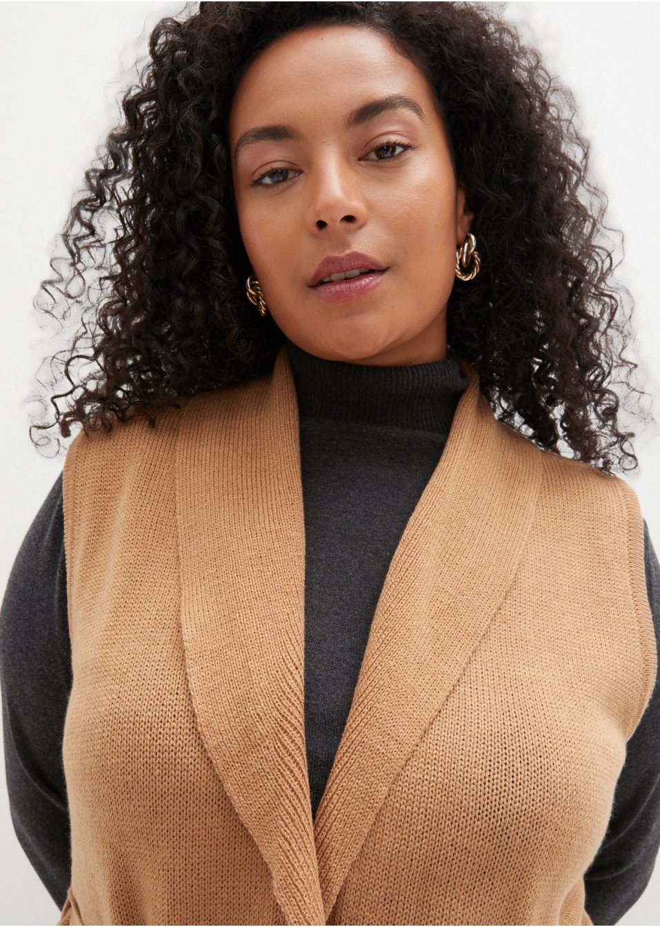 Gilet sans manches en maille