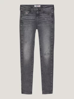 Calça jeans skinny desgastada de cintura baixa Sophie