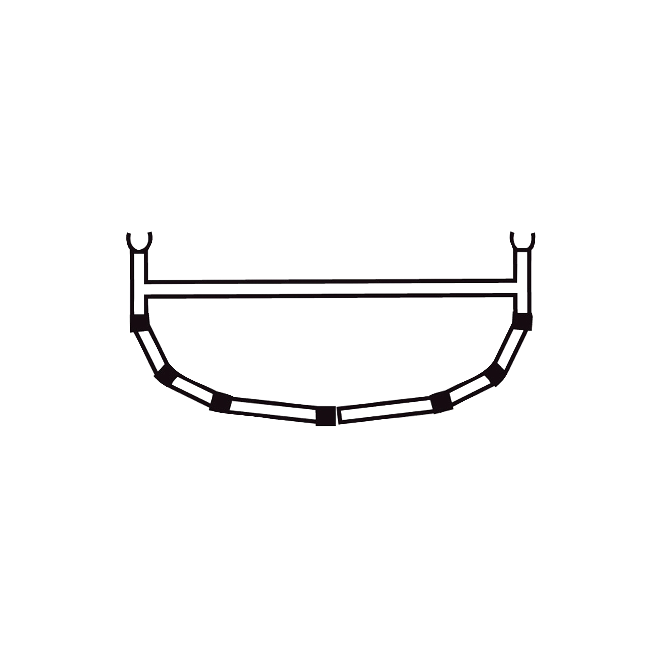 5-Cross Rib w/Top Bar 15/16,5/18 Aluminium