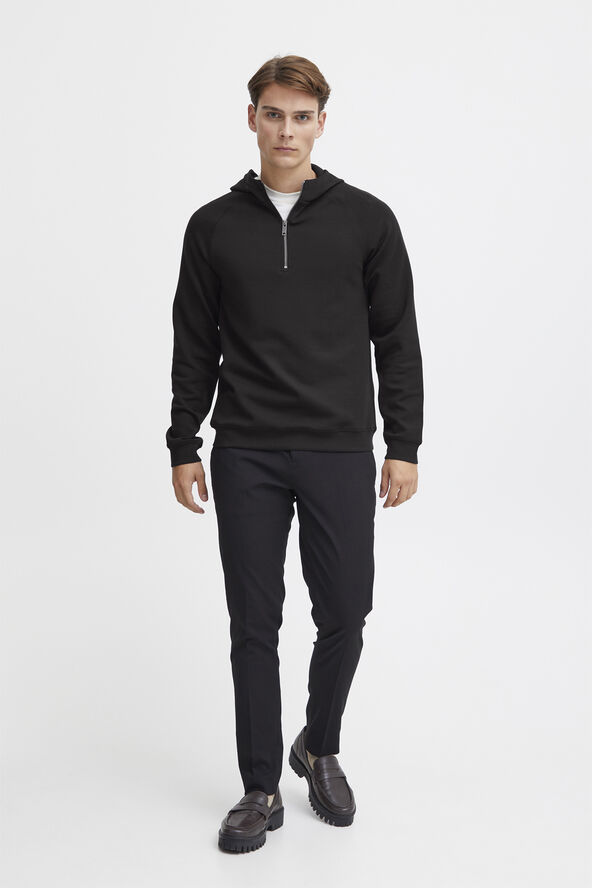 Casual Friday CFSIGURD 0096 halfzip hoodie Black beauty