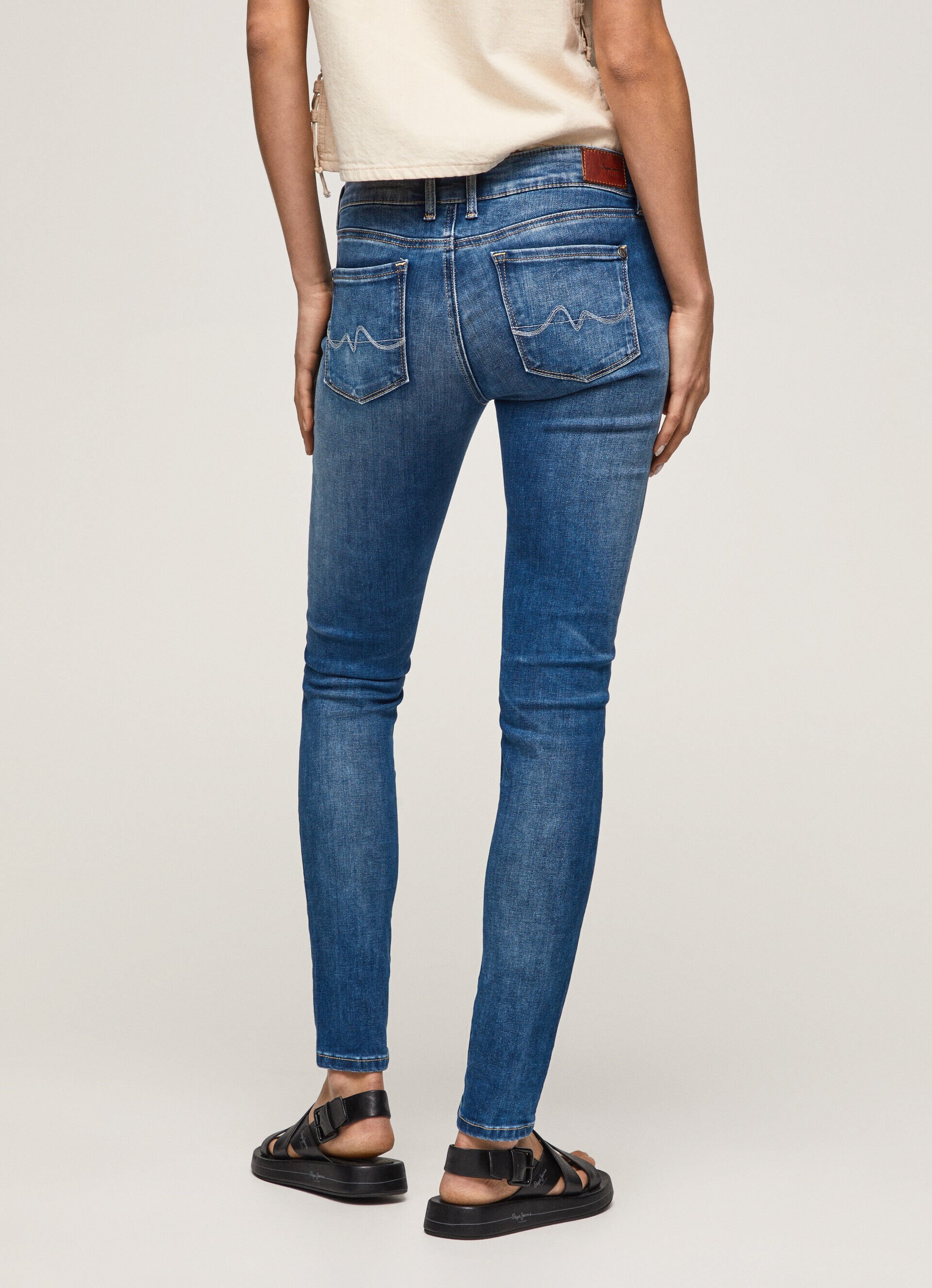 Calça jeans skinny de cintura média SOHO FIT - jeans