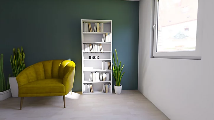 Étagère bibliothèque ouverte effet chêne GoodHome Atomia H. 187,5 x L. 75 x P. 20 cm