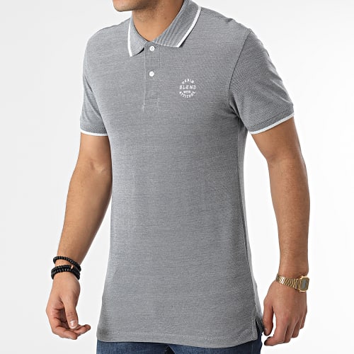 Polo Manches Courtes Nate 20708180 Bleu Marine Chiné