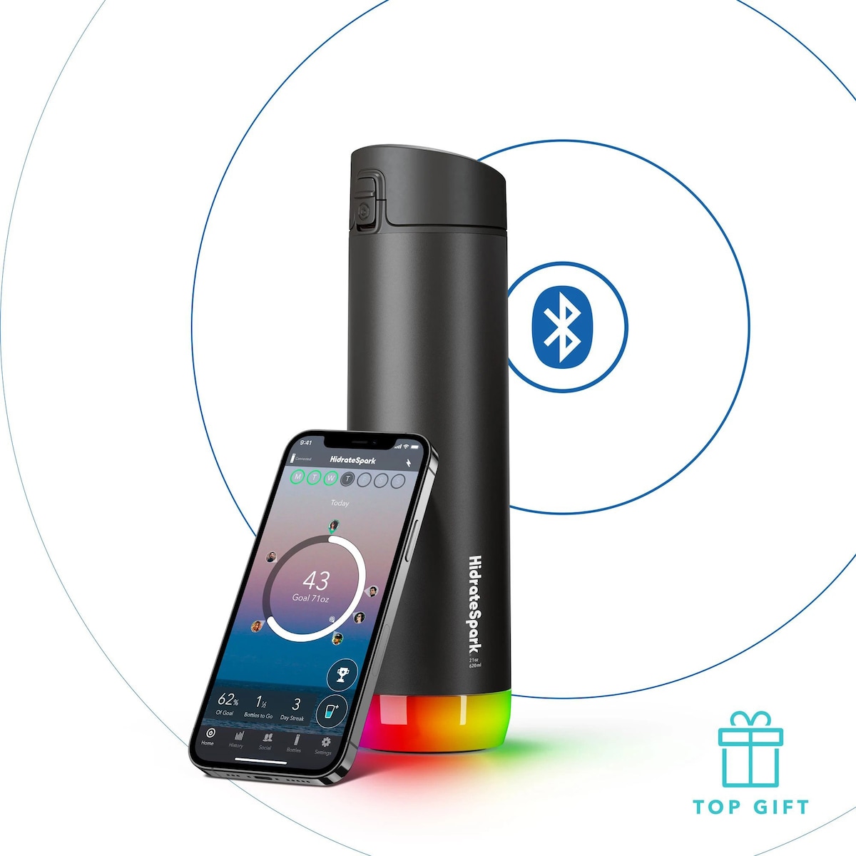 Hidrate Spark Pro smart vannflaske HI006012 (sort)