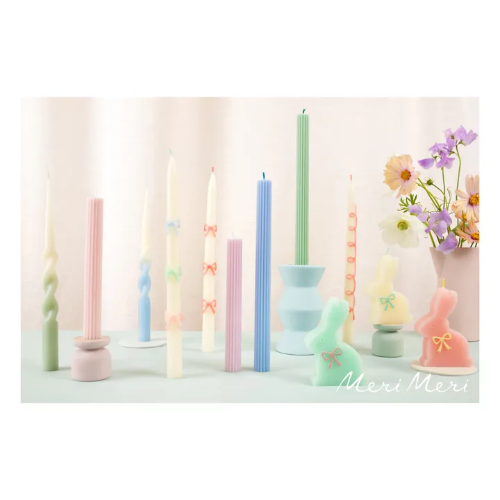 Meri Meri Bougies Nœuds - Set de 2 | Rose