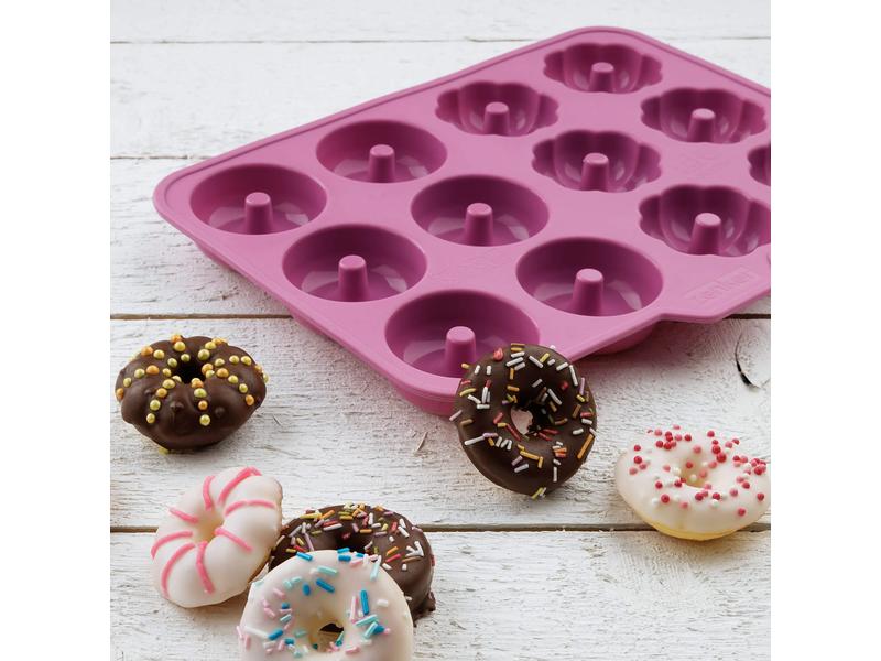 Zenker Donut-Backform Happy Baking 12 Mulden Backform für Mini Donuts