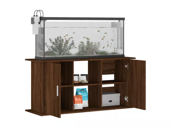 Support d'aquarium chêne marron 121x41x58 cm bois d'ingénierie